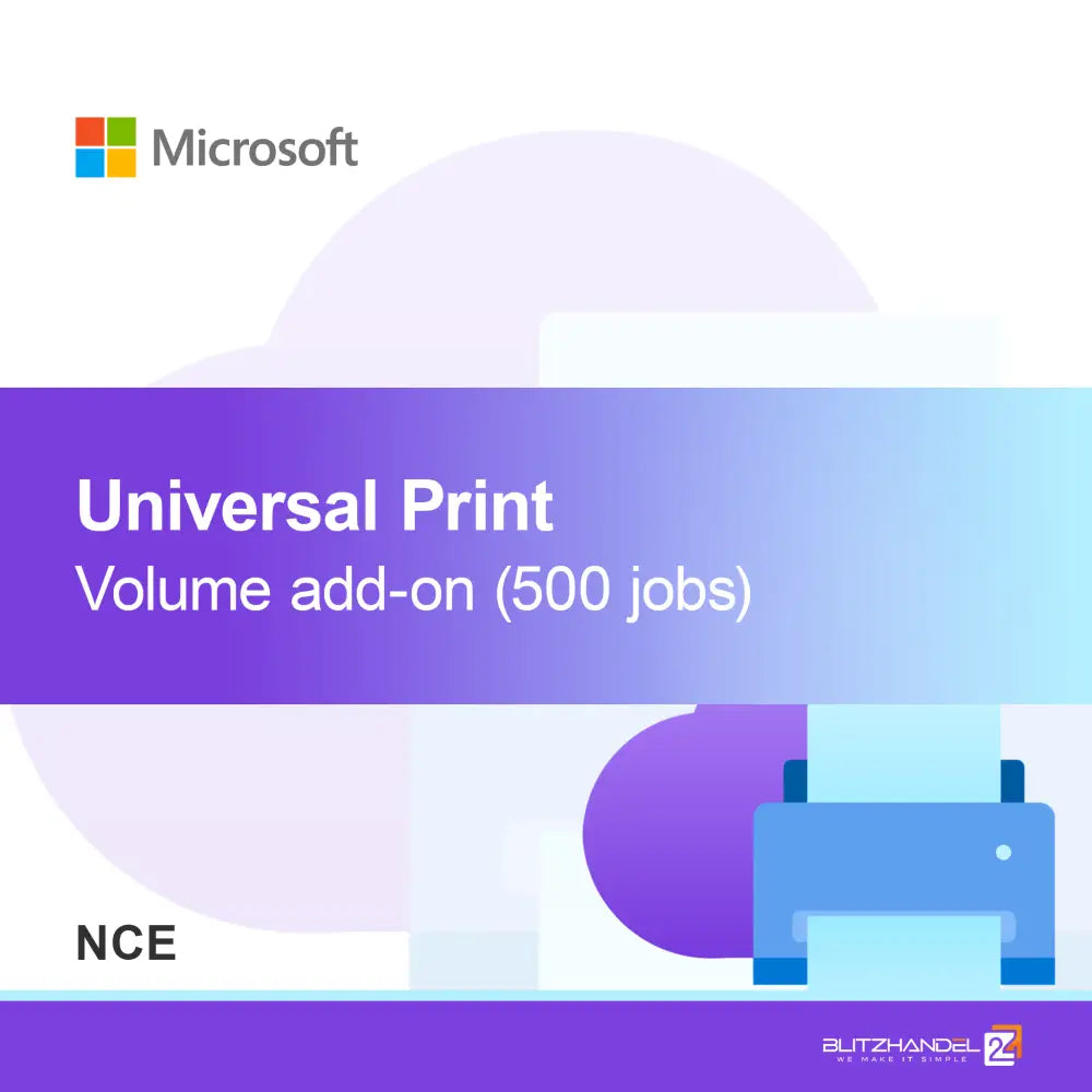 Universal Print volumtillegg (500 jobber) (NCE)